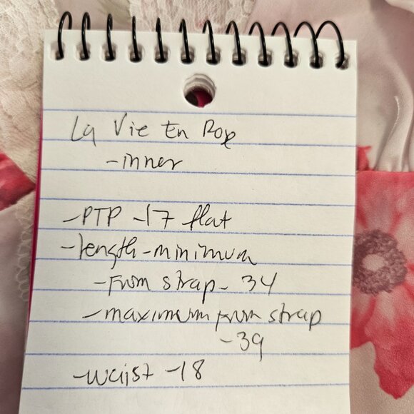 NWOT La Vie En Rose Inner Slip Pink Floral - Picture 13 of 15